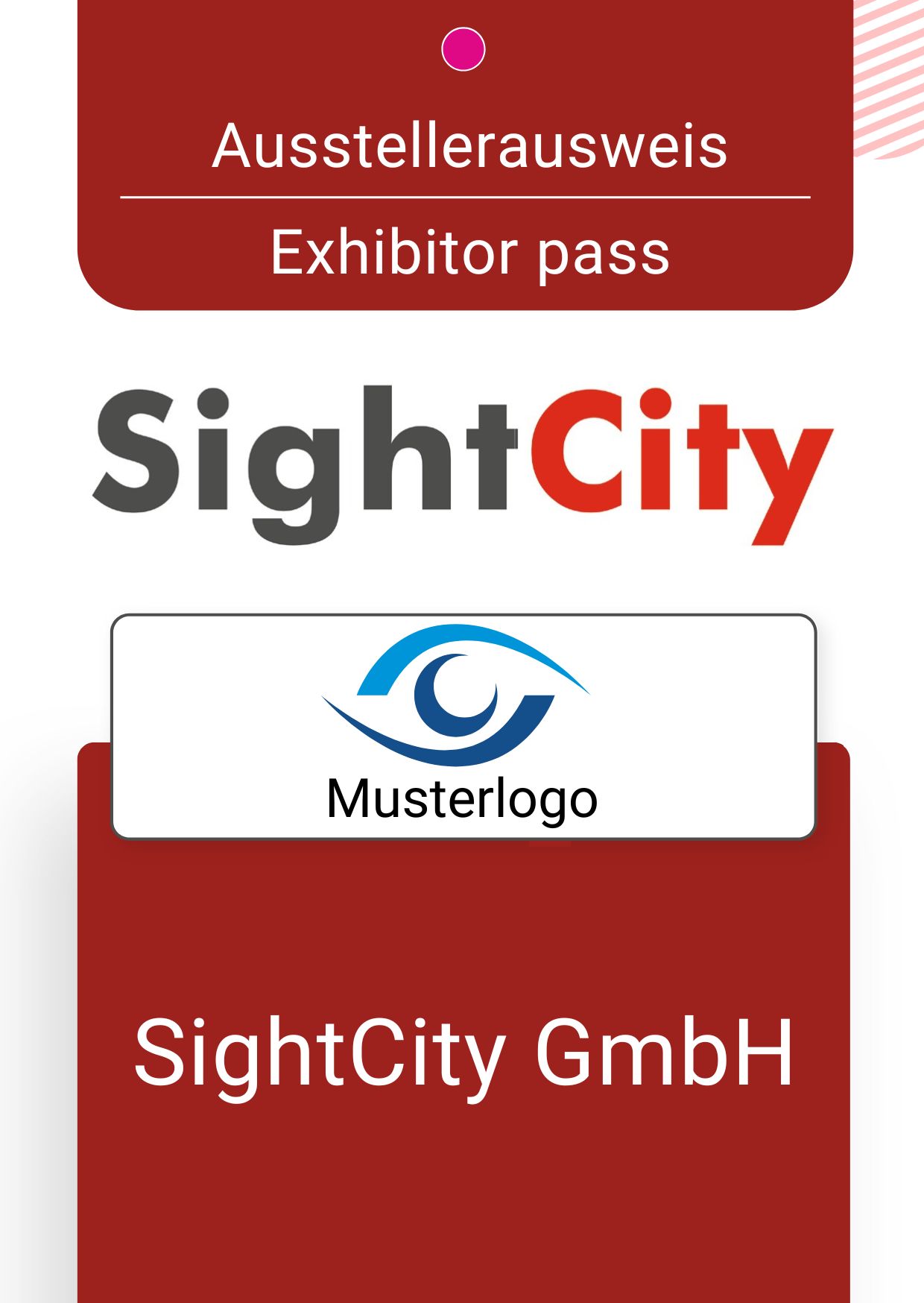 Picture of the exhibitor pass