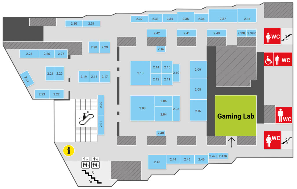Hallenplan Ebene 2