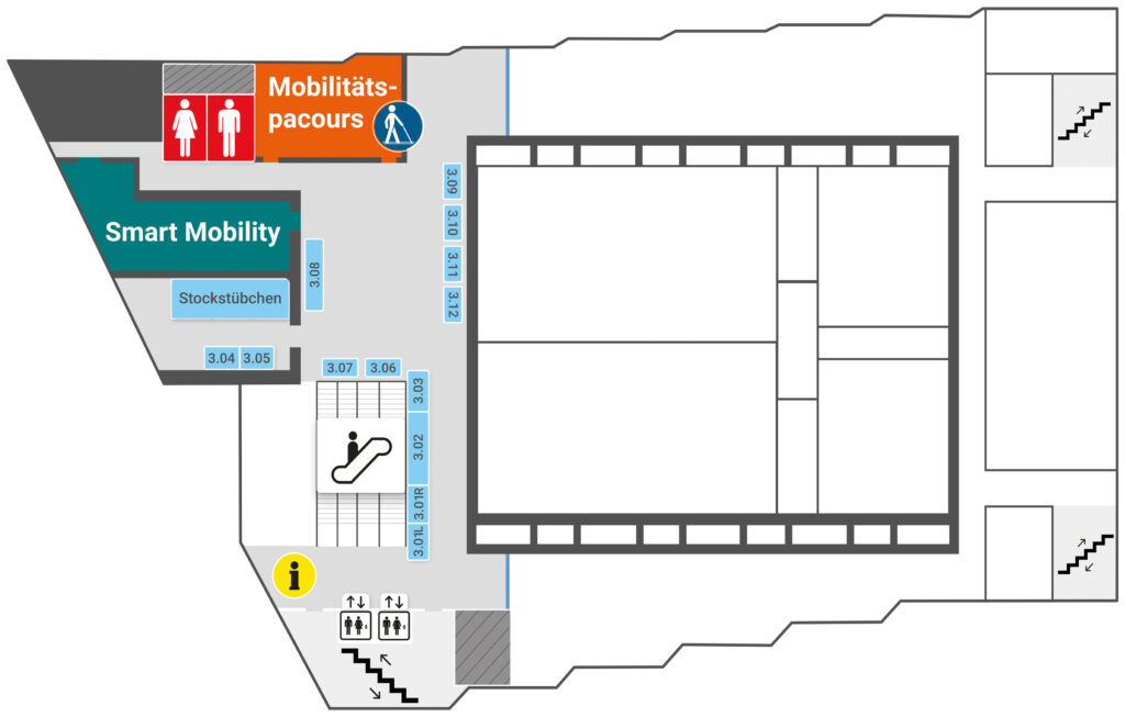 Hallenplan Ebene 3