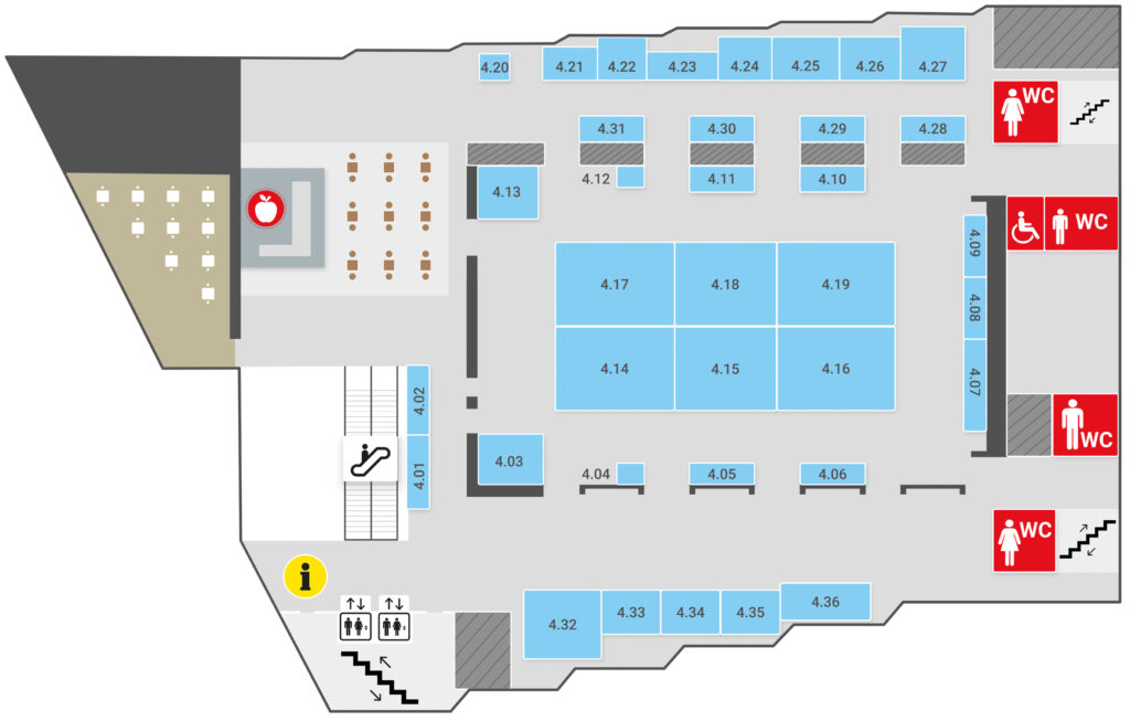 Hallenplan Ebene 4