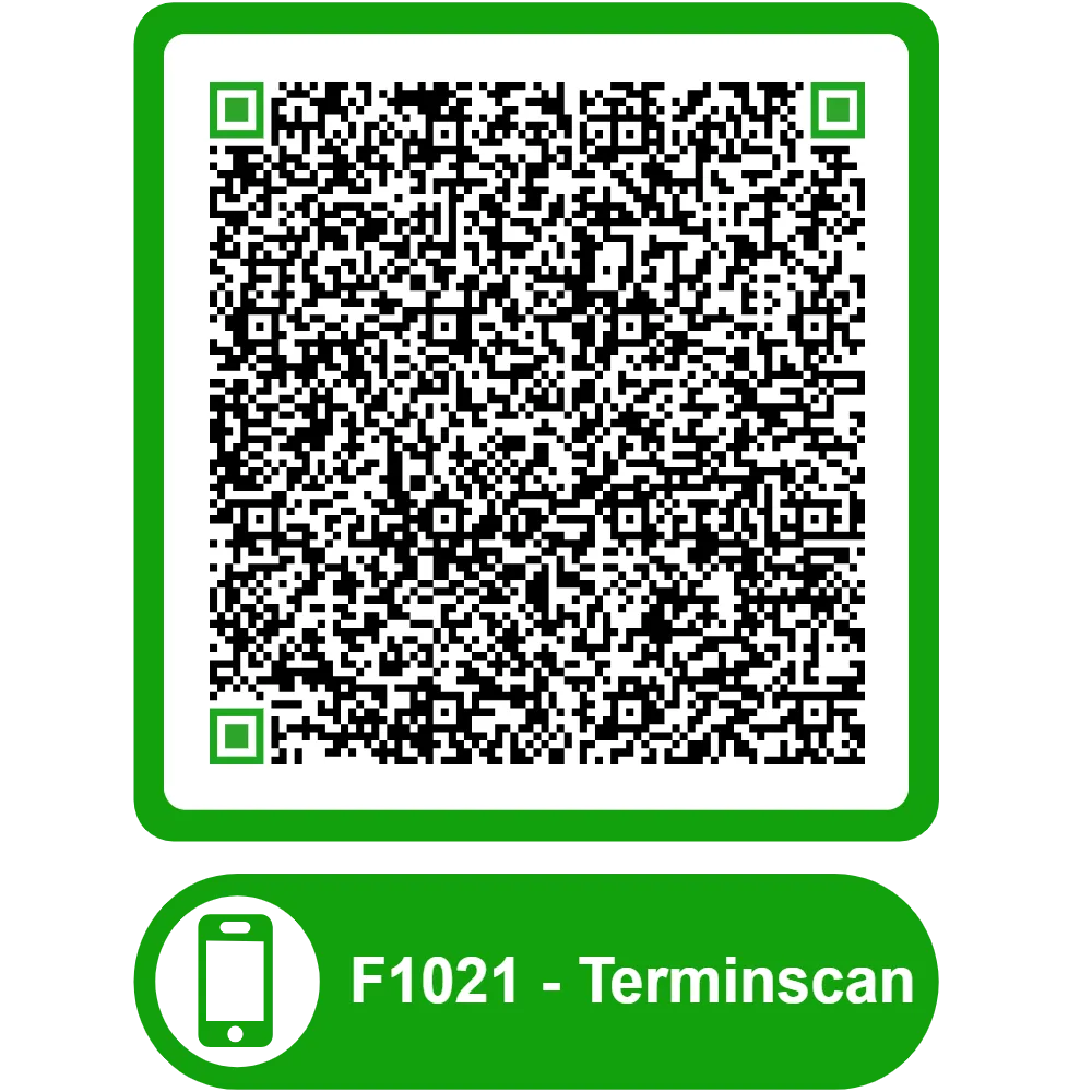 Scannbarer QR Code zum Termin