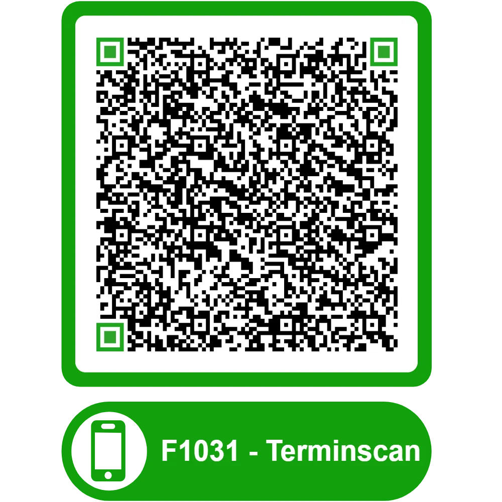 Scannable QR code for the appointment
