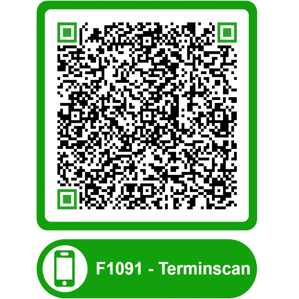 Scannable QR code for the appointment