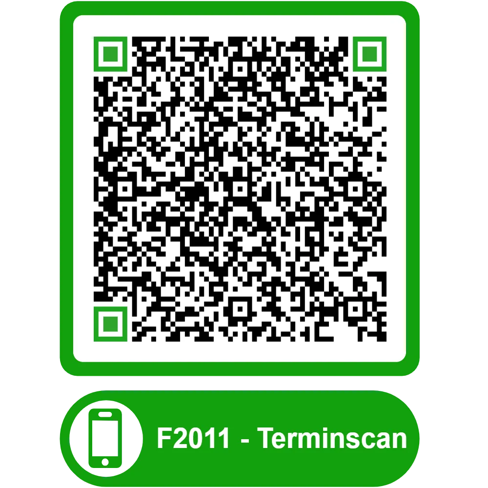 Scannable QR code for the appointment