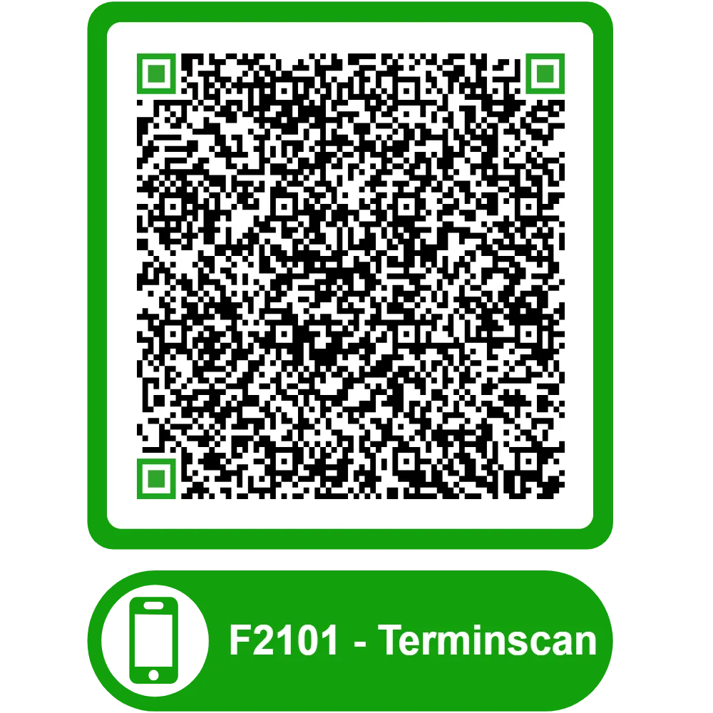 Scannable QR code for the appointment