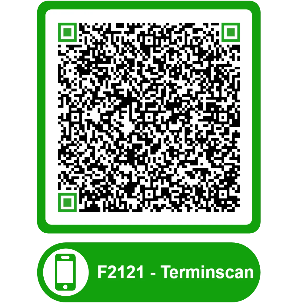 Scannable QR code for the appointment