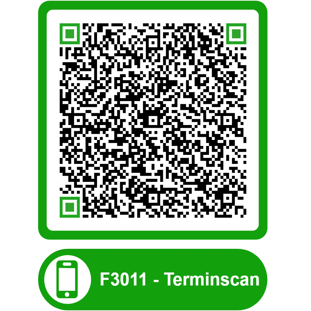 Scannable QR code for the appointment