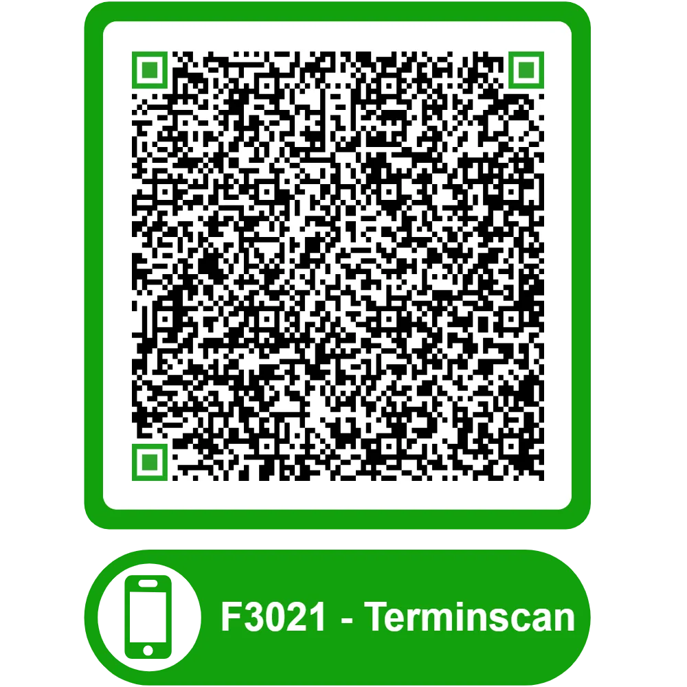 Scannable QR code for the appointment