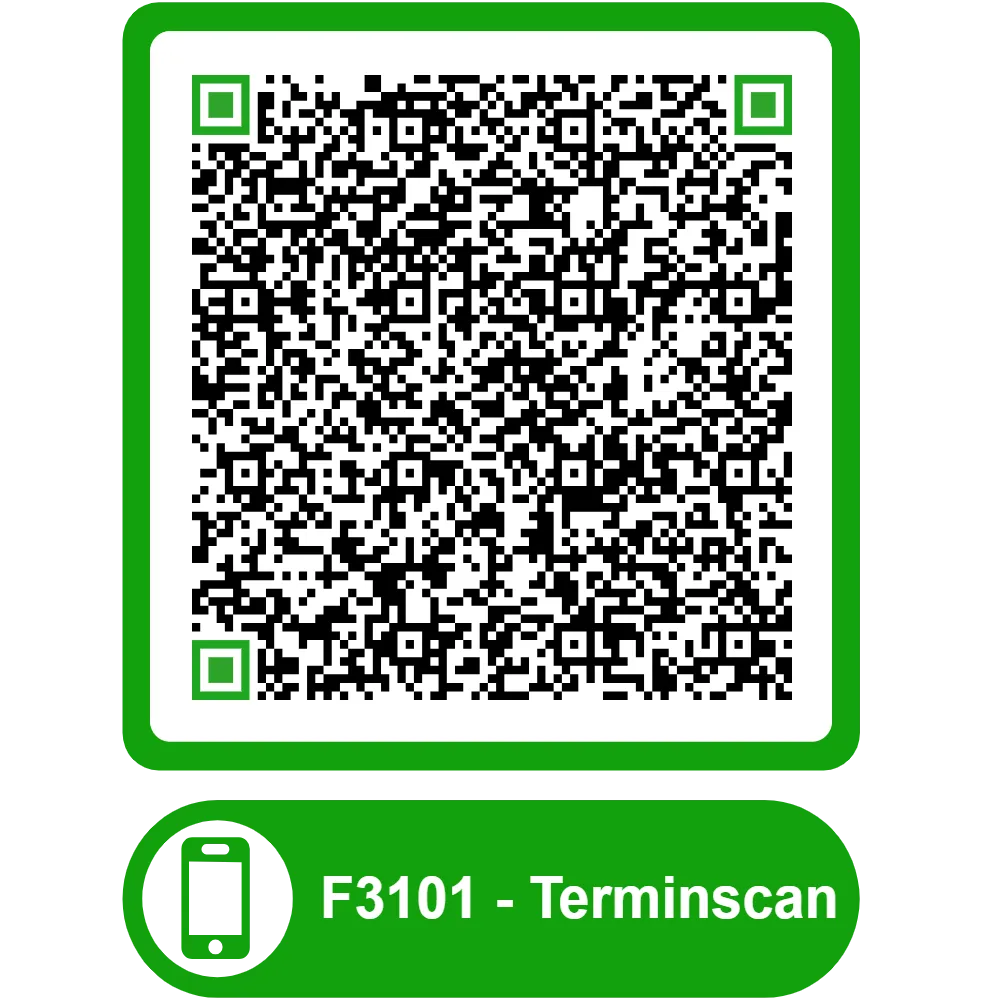Scannable QR code for the appointment