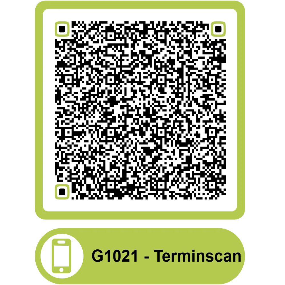 Scannbarer QR Code zum Termin