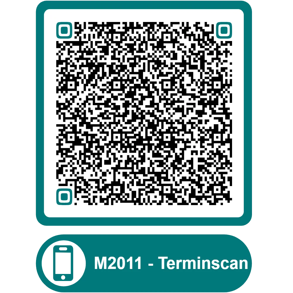 Scannable QR code for the appointment