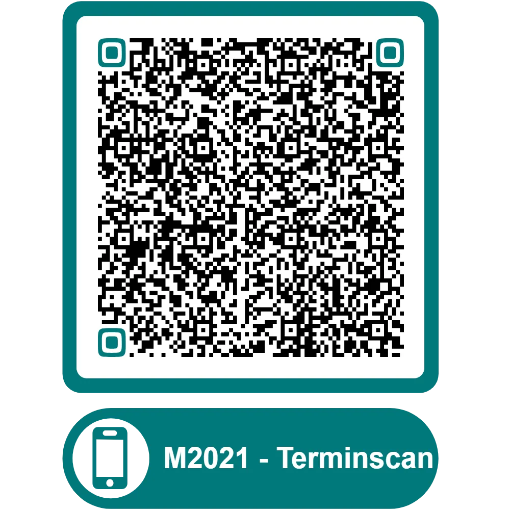 Scannbarer QR Code zum Termin