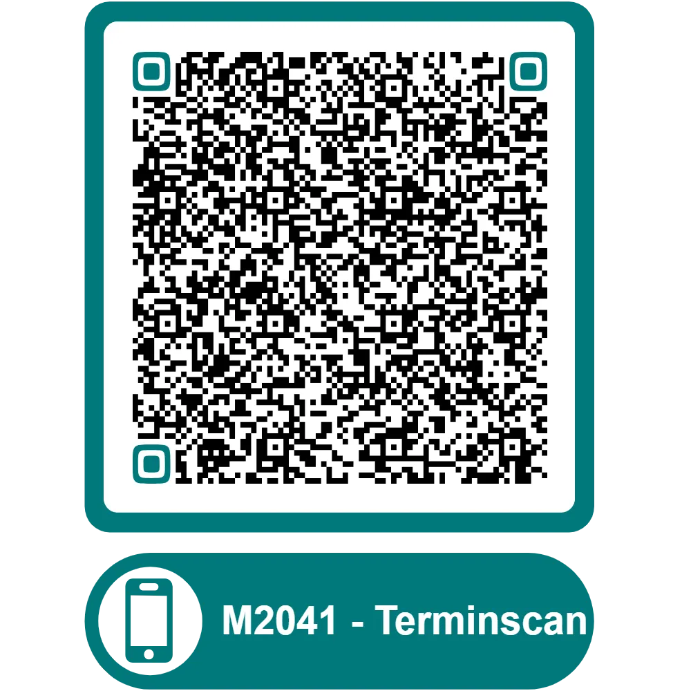 Scannbarer QR Code zum Termin
