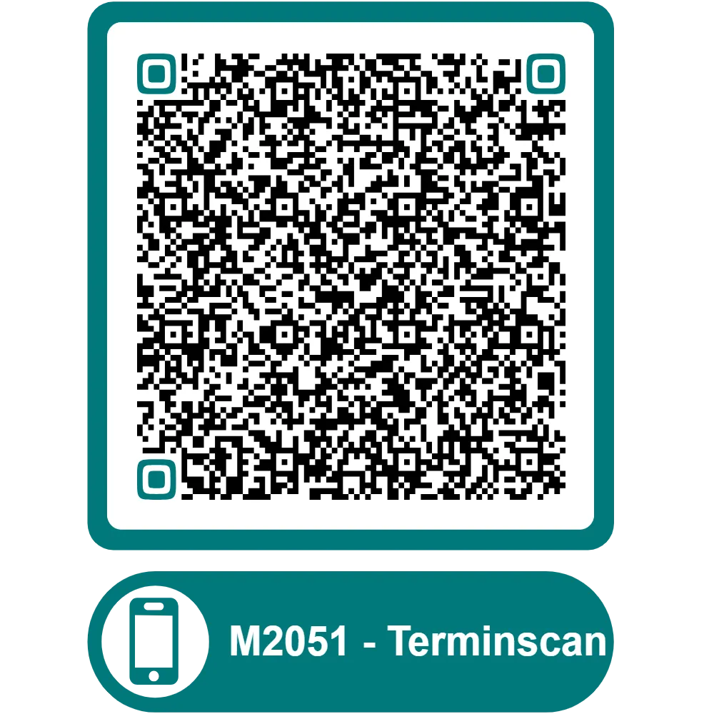 Scannbarer QR Code zum Termin