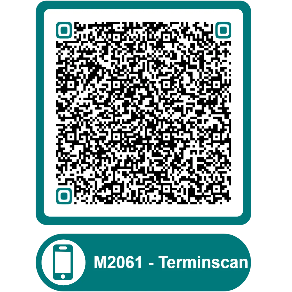 Scannbarer QR Code zum Termin