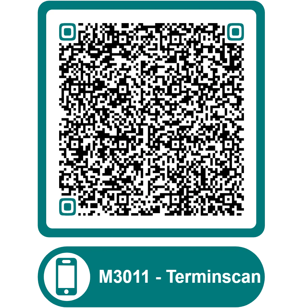Scannbarer QR Code zum Termin