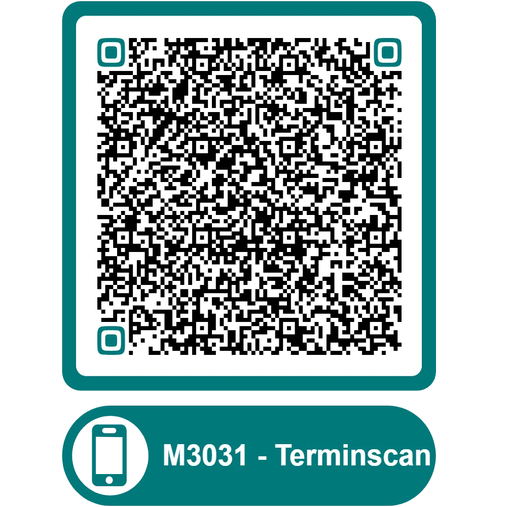 Scannable QR code for the appointment