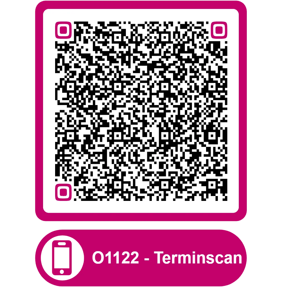 Scannbarer QR Code zum Termin