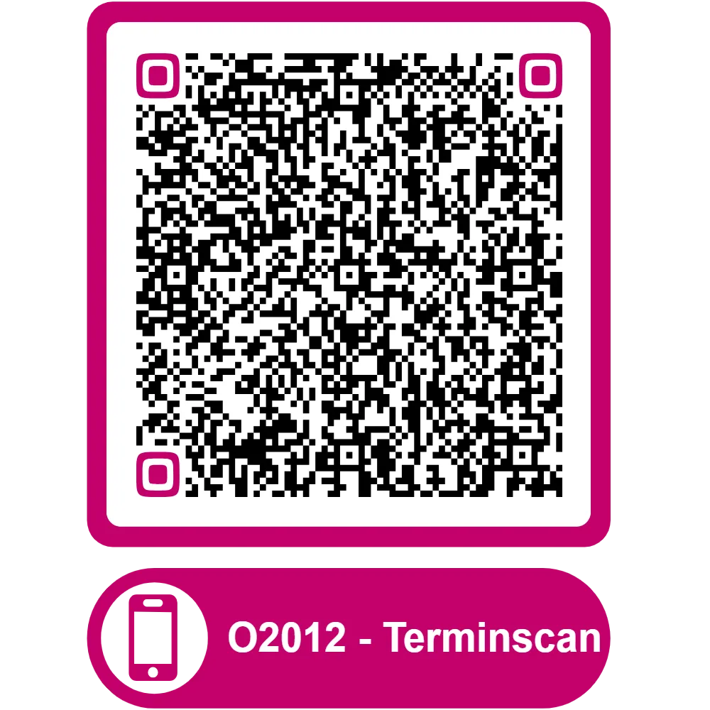 Scannable QR code for the appointment