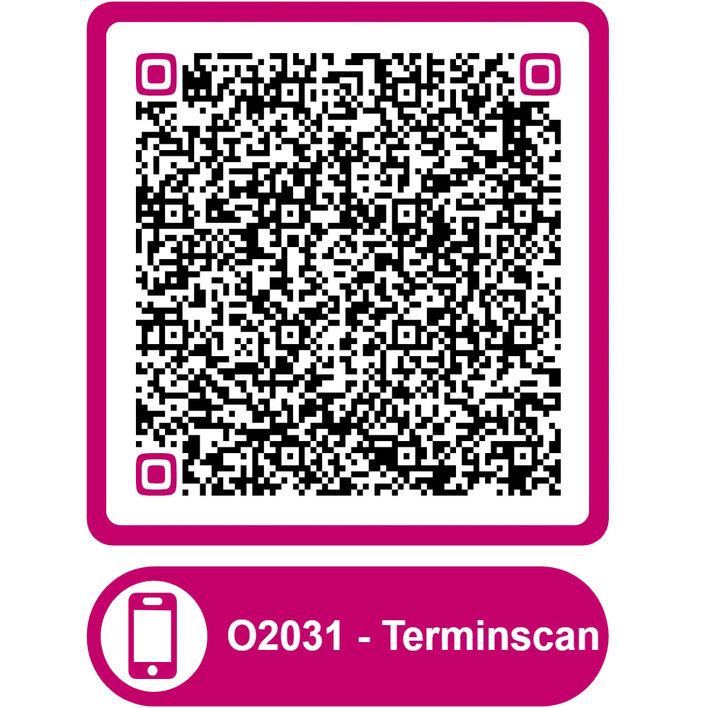 Scannbarer QR Code zum Termin