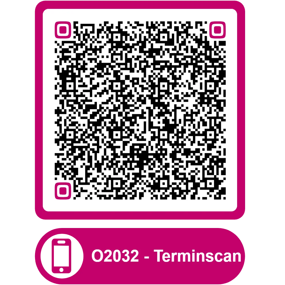 Scannbarer QR Code zum Termin
