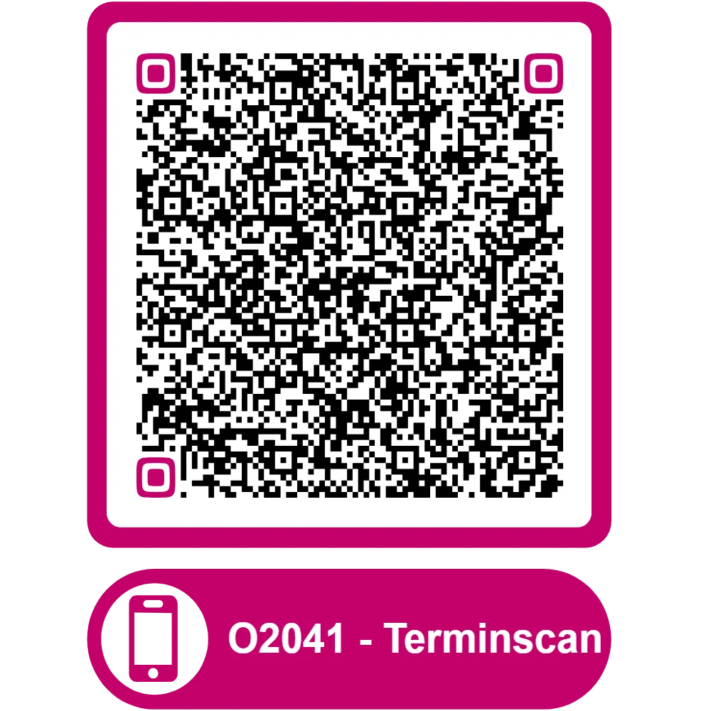 Scannbarer QR Code zum Termin