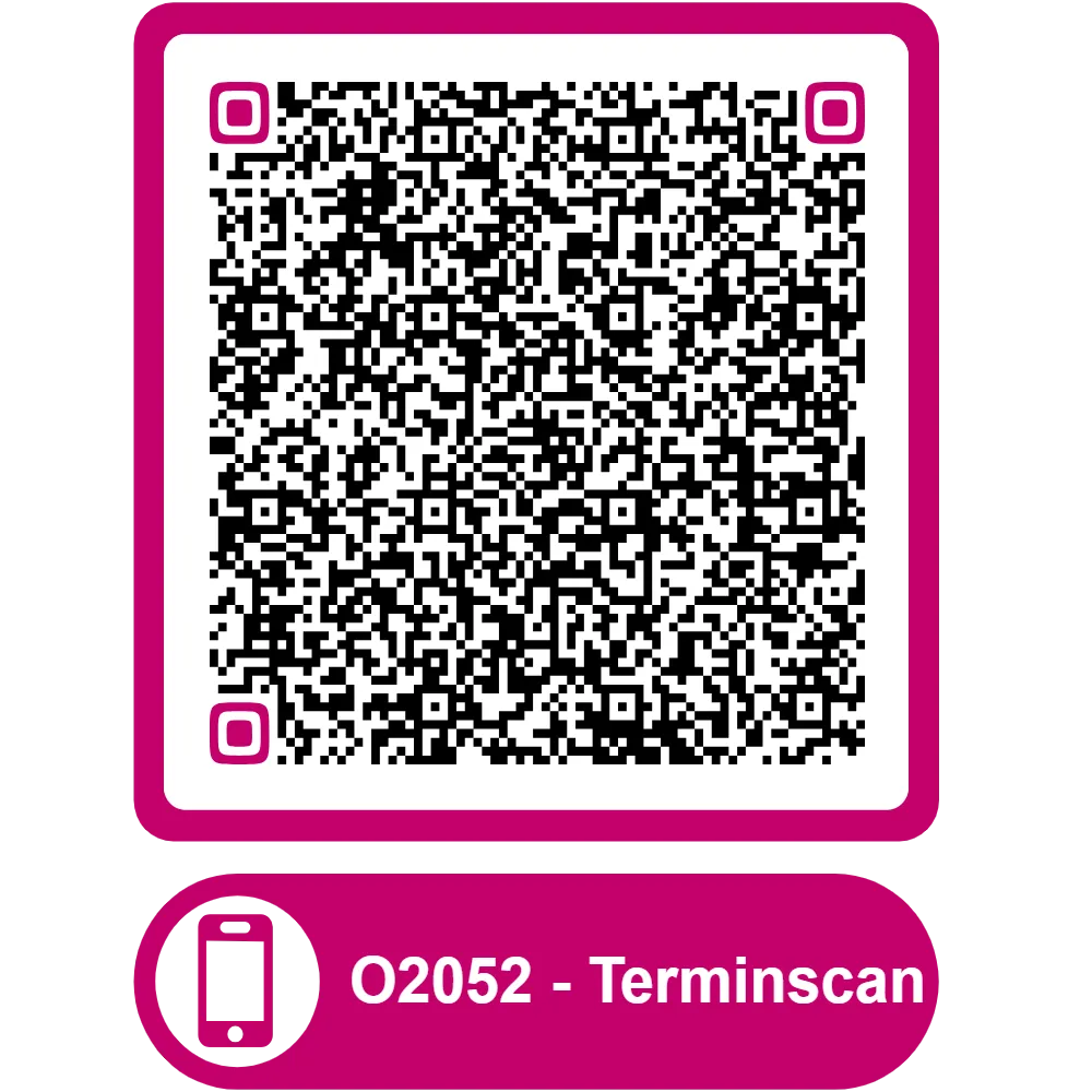 Scannbarer QR Code zum Termin