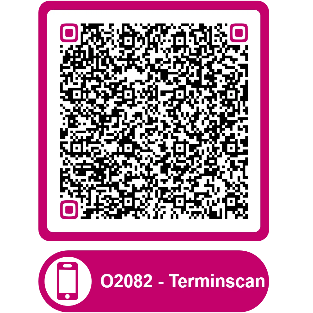 Scannable QR code for the appointment
