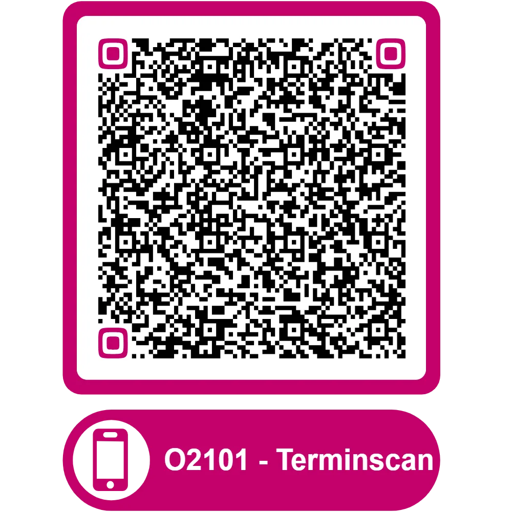 Scannable QR code for the appointment