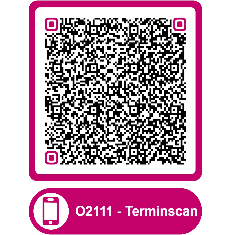 Scannable QR code for the appointment