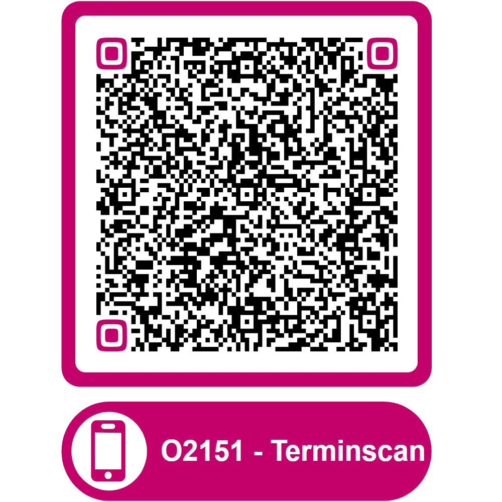 Scannable QR code for the appointment