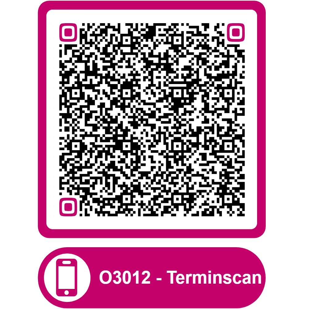 Scannable QR code for the appointment