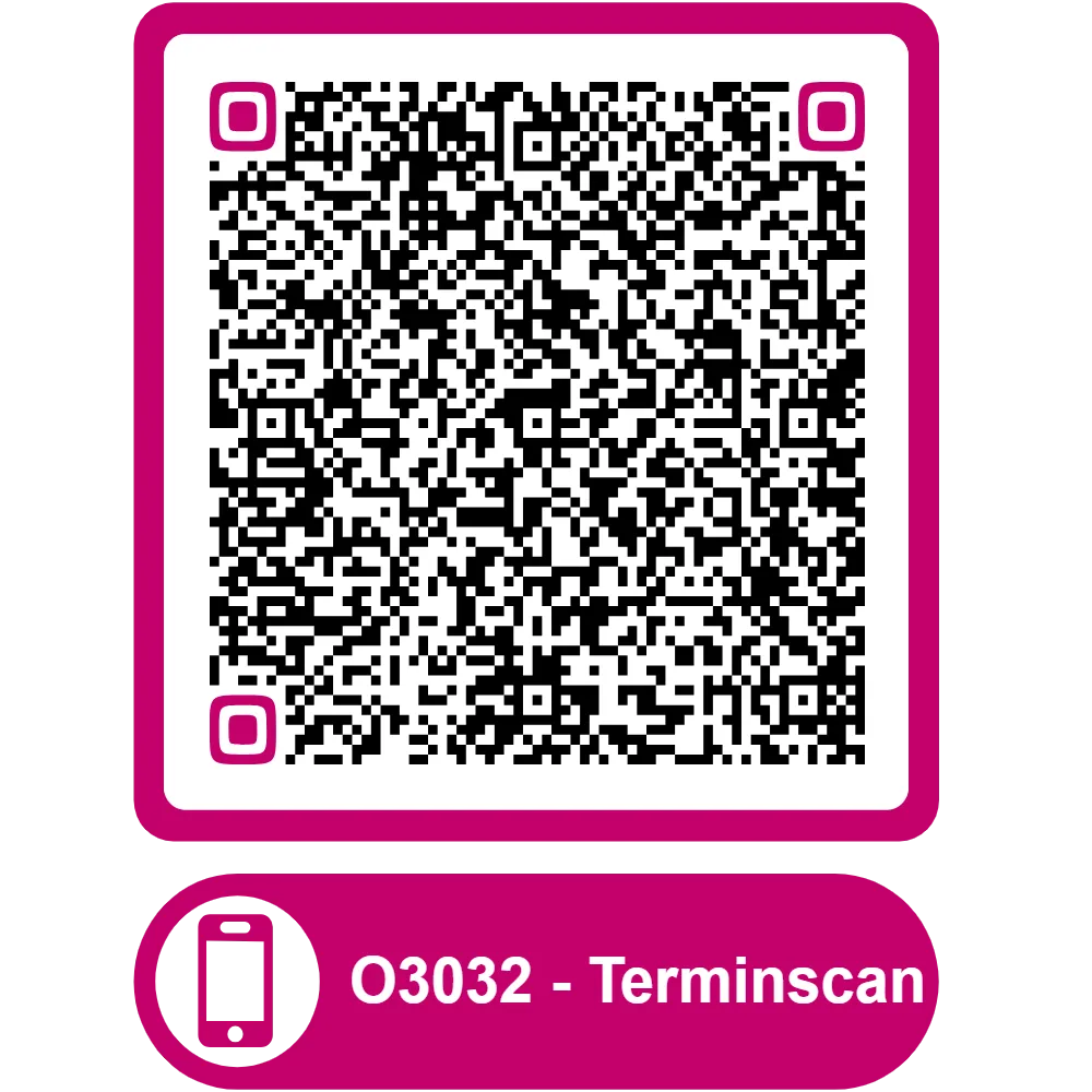 Scannable QR code for the appointment