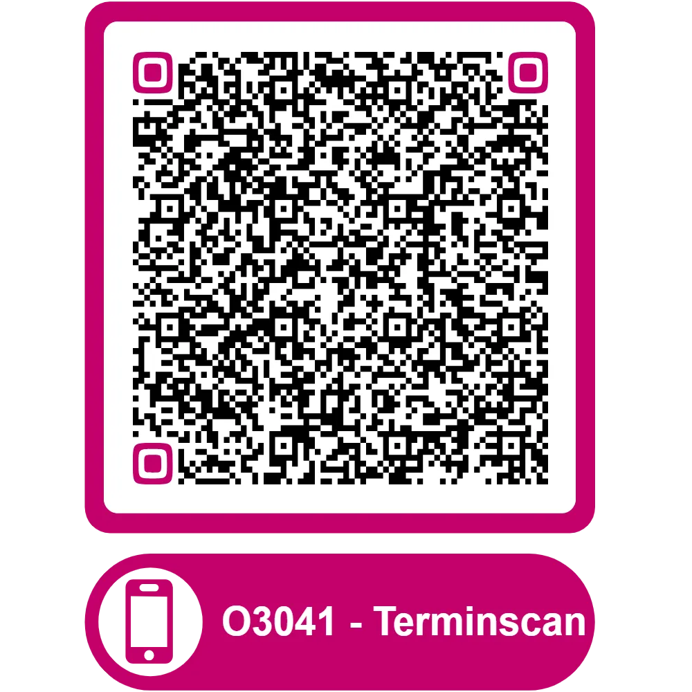 Scannable QR code for the appointment