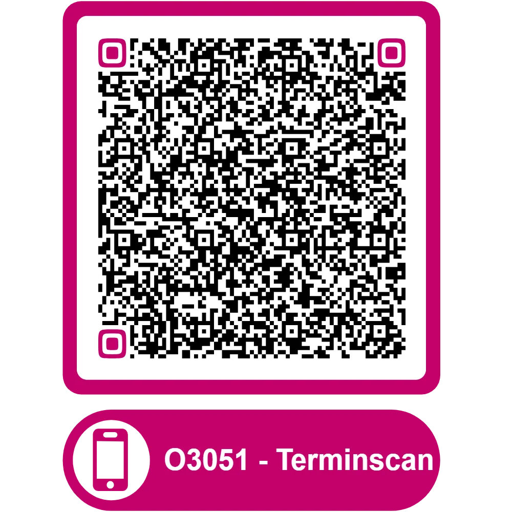 Scannable QR code for the appointment