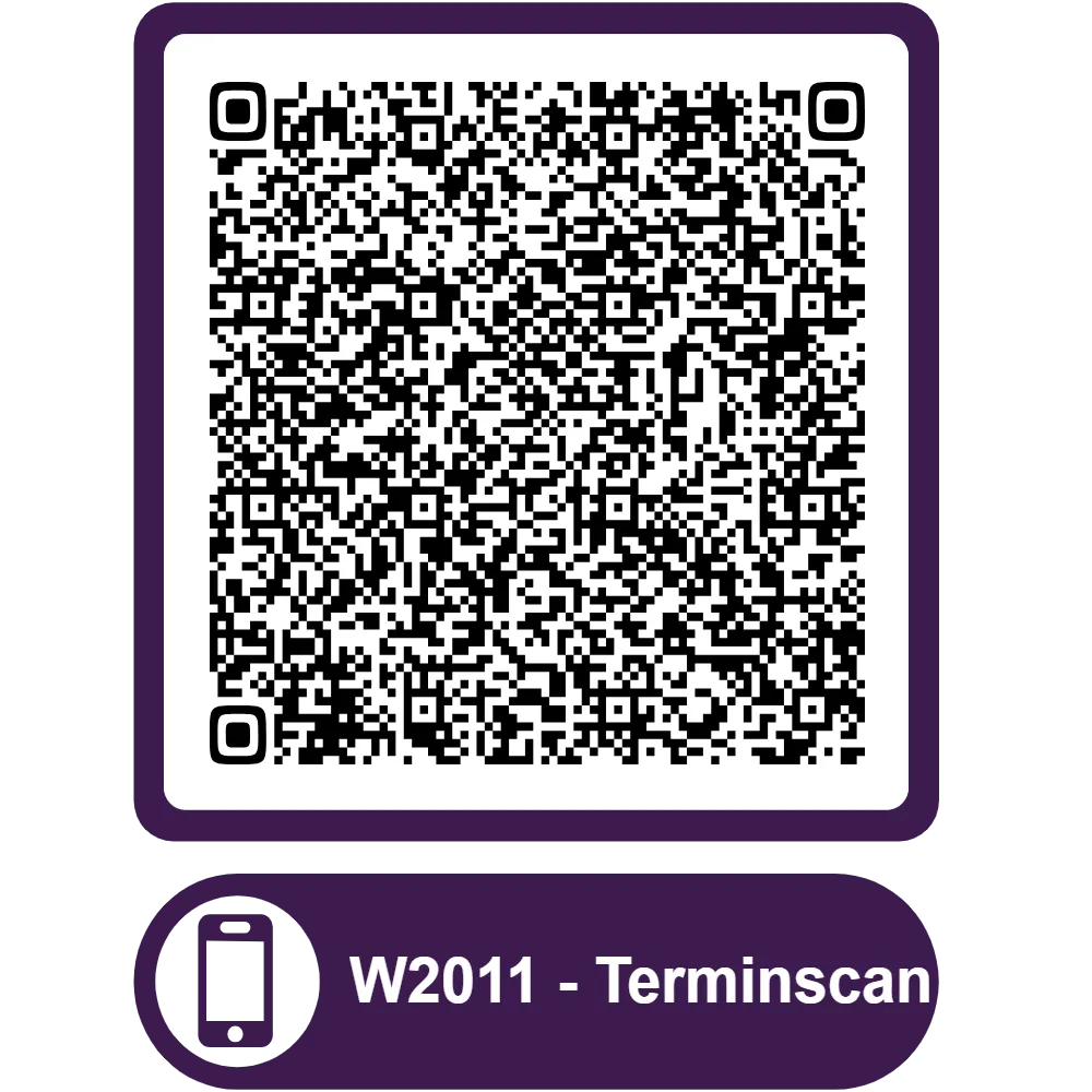 Scannable QR code for the appointment