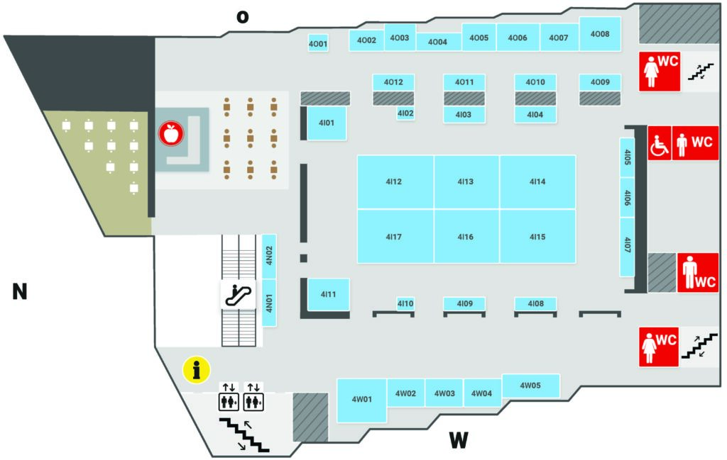 Hallenplan der Ebene 4
