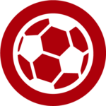 Icon für Sport und Therapien auf dunkelrotem Hintergrund. Zeigt einen weißen Fußball. Symbolisiert adaptive Sportgeräte, Therapiehilfsmittel und Bewegungsangebote für Menschen mit Behinderungen, einschließlich Blindenfußball, Goalball, Rollstuhlsport, taktile Sportbälle, Klingelbälle, physiotherapeutische Hilfsmittel, Rehabilitationsgeräte, ergotherapeutische Lösungen und inklusive Sportprogramme, die körperliche Aktivität, Gesundheit, soziale Teilhabe und Rehabilitation fördern.