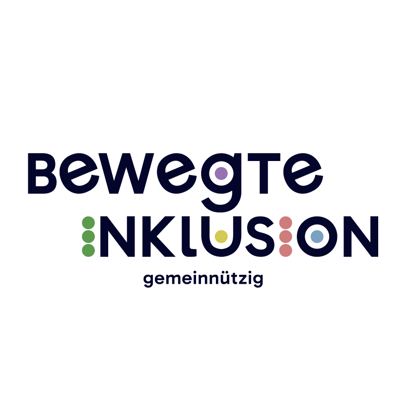 Logo of the non-profit start-up Bewegte Inklusion – text logo “Bewegte Inklusion” on a light background